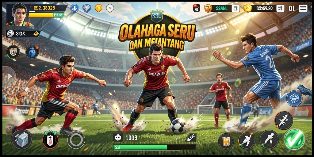 Tampilan gameplay menarik dari 33L dengan aksi olahraga seru.