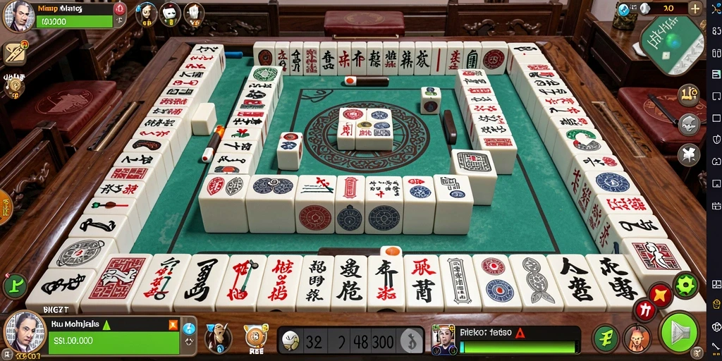Screenshot dari gameplay Mahjong yang menarik di 8II.