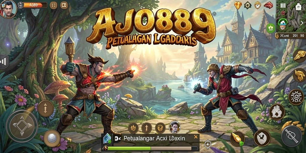 Screenshot AJO89 menampilkan aksi seru dalam pertempuran ARPG.