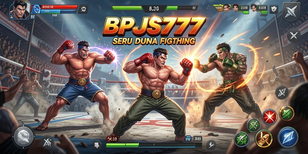 Gameplay seru BPJS777 dalam aksi pertarungan karakter.