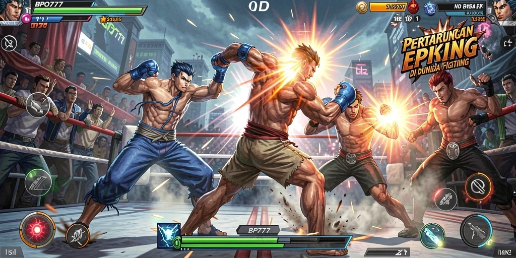 Tampilan gameplay BPO777 yang mendebarkan dalam pertarungan Fighting.