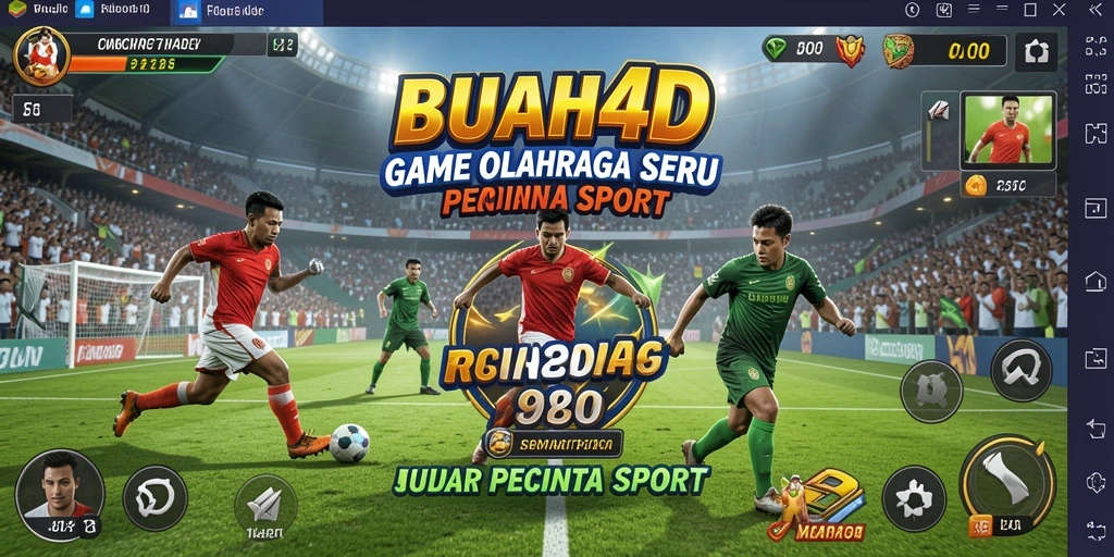 Tampilan gameplay menarik dalam BUAH4D dengan berbagai aktivitas olahraga.