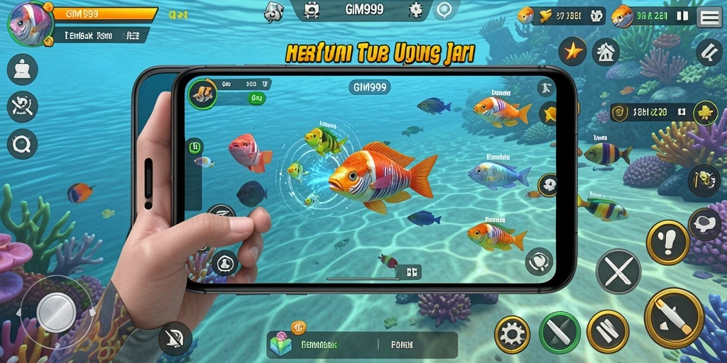 Tampilan gameplay seru saat menembak ikan di GIM999.