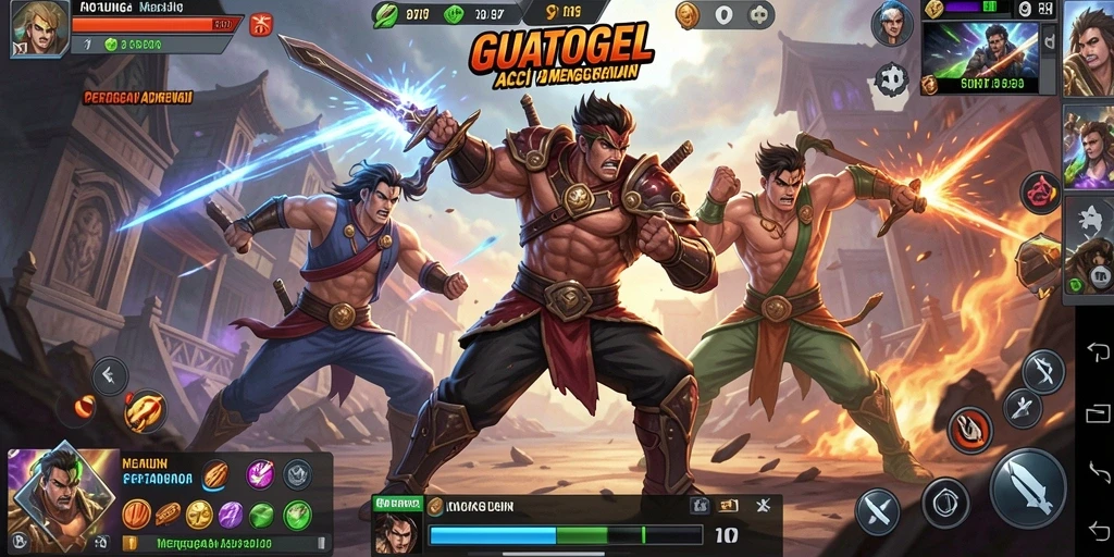 Tampilan aksi penuh warna dan mendebarkan dalam GUATOGEL.