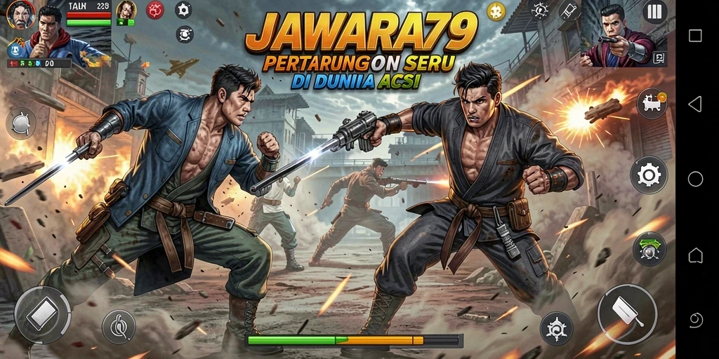 Tampilan gameplay seru dalam JAWARA79 yang penuh aksi.