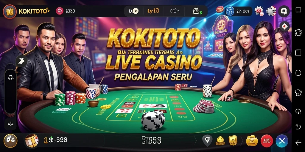 Tampilan gameplay Live Casino yang menarik dan seru di KOKITOTO.