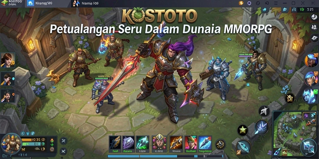 Gameplay KOSTOTO menunjukkan aksi seru dalam petualangan MMORPG.
