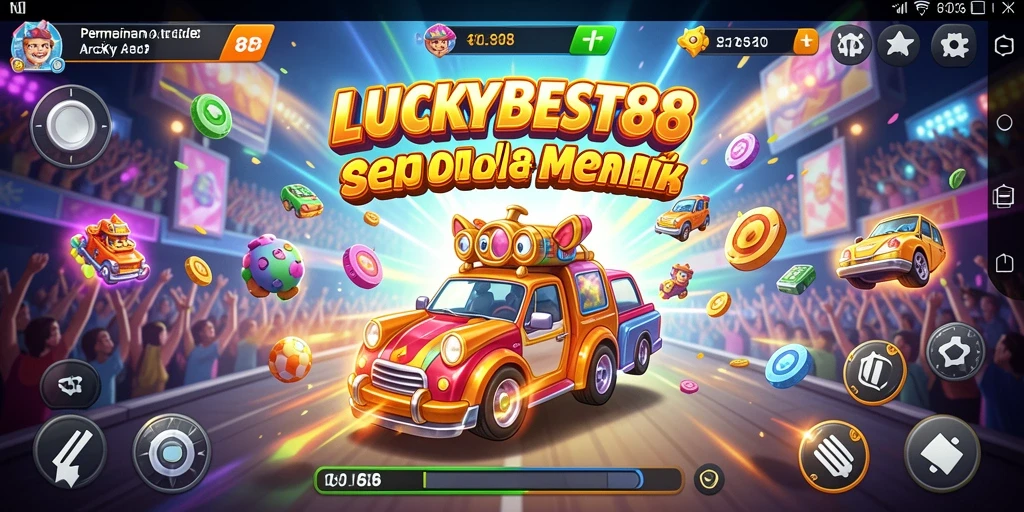 Tangkapan layar utama LUCKYBEST88 menampilkan aksi arcade yang mendebarkan.