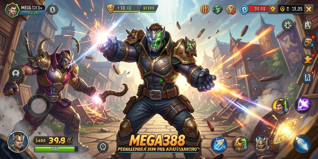 Tampilan gameplay MEGA388 yang mendebarkan dan penuh aksi.