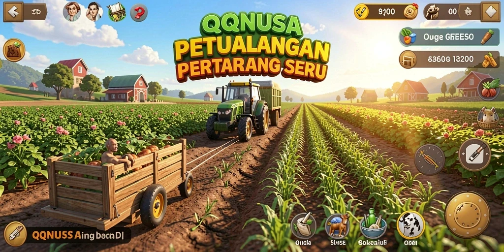 Gameplay seru bertani dan merawat hewan di QQNUSA.