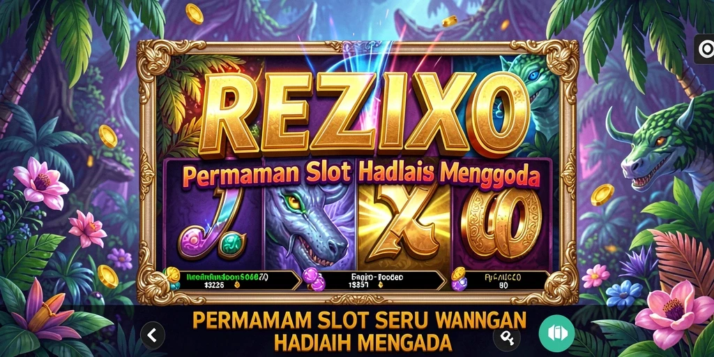Screenshot utama REZIXO menampilkan gameplay Slot yang interaktif.