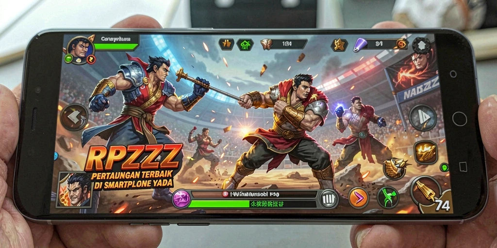 Gameplay mendebarkan dalam RPZZZ dengan pertarungan seru.