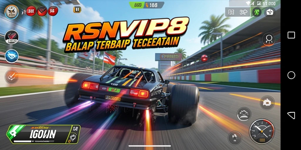 Gameplay balap yang mendebarkan dari RSNVIP8