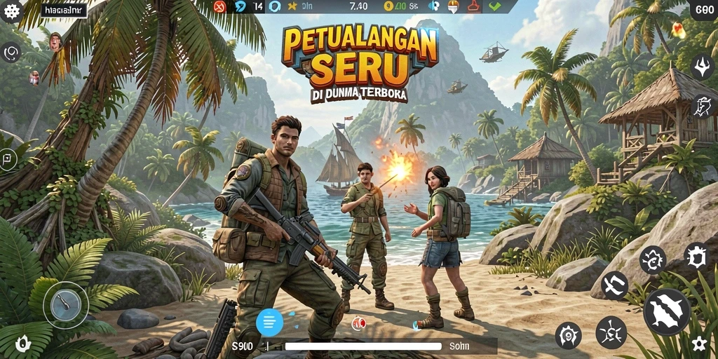 Screenshot gameplay S80 menampilkan keindahan dunia terbuka yang menakjubkan.