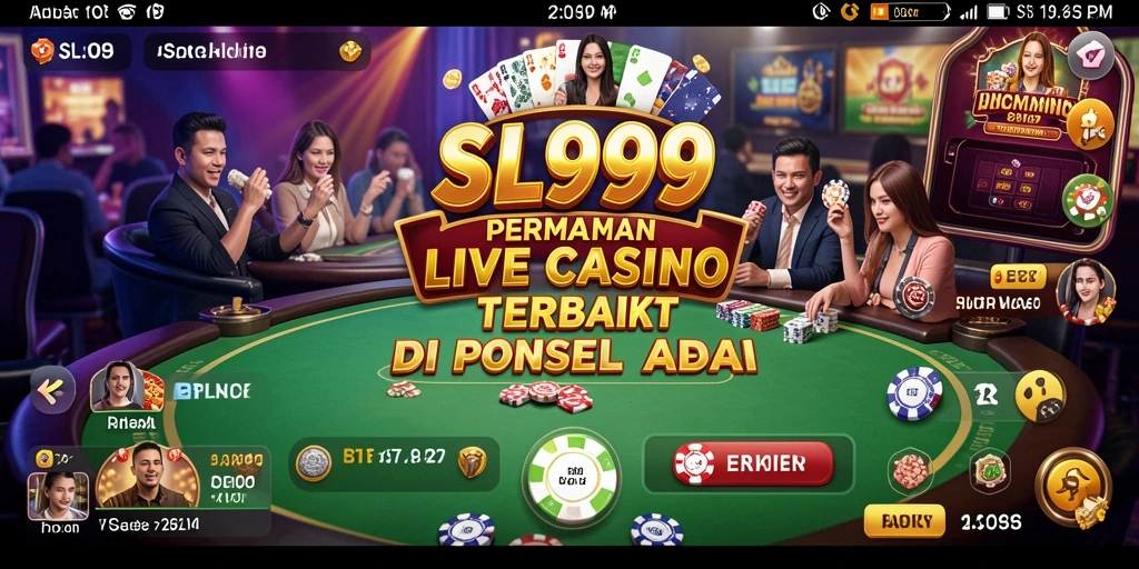Screenshot utama menunjukkan gameplay Live Casino yang mendebarkan dan interaktif.