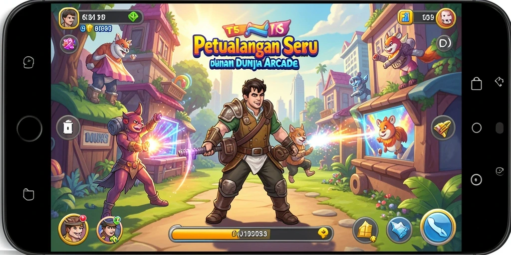 Tampilan gameplay yang seru dan penuh warna dari T6, siap untuk dimainkan.
