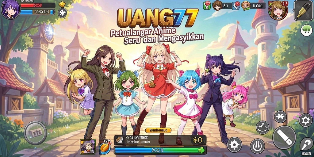 Tampilan utama game Anime yang mendebarkan.