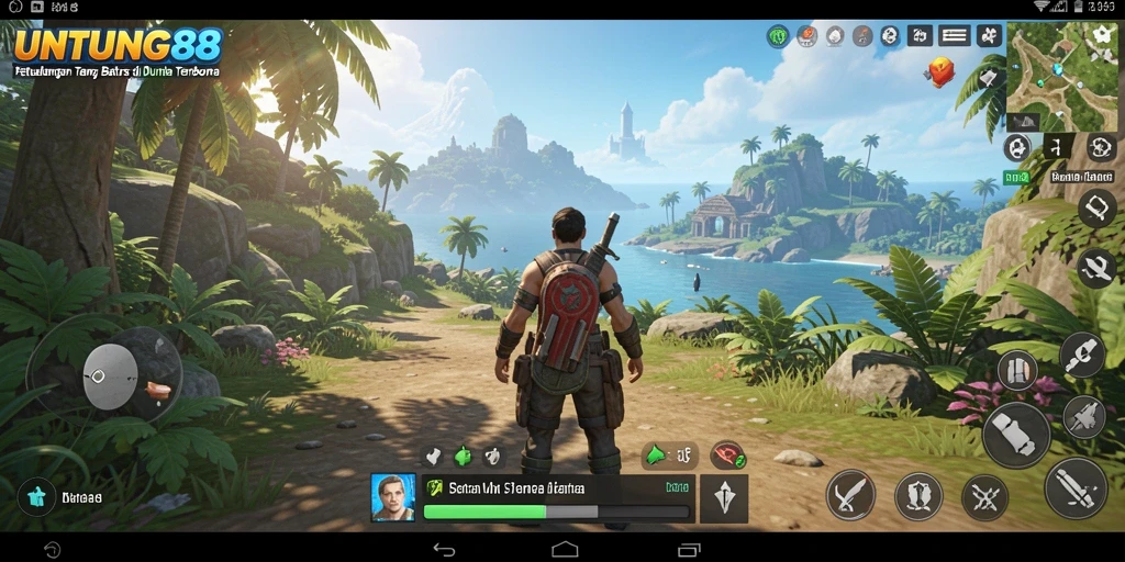 Screenshot gameplay menunjukkan kebebasan eksplorasi dalam dunia terbuka UNTUNG88.