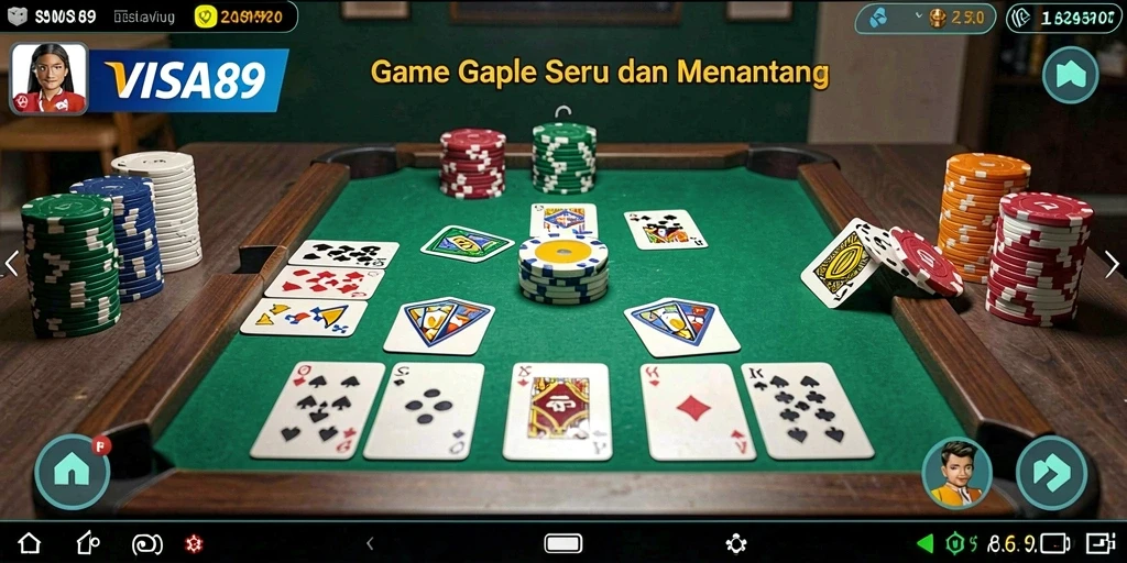 Screenshot gameplay Gaple yang menarik dan seru.
