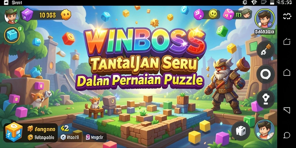 Gameplay seru WINBOSS dengan berbagai tantangan Puzzle yang menarik.